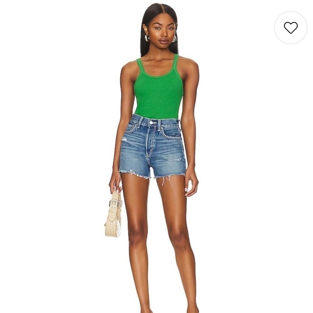 NWT Etica Fern‎ High Rise Cutoff Denim Button Fly Shorts Cimarron Wash LAST 28